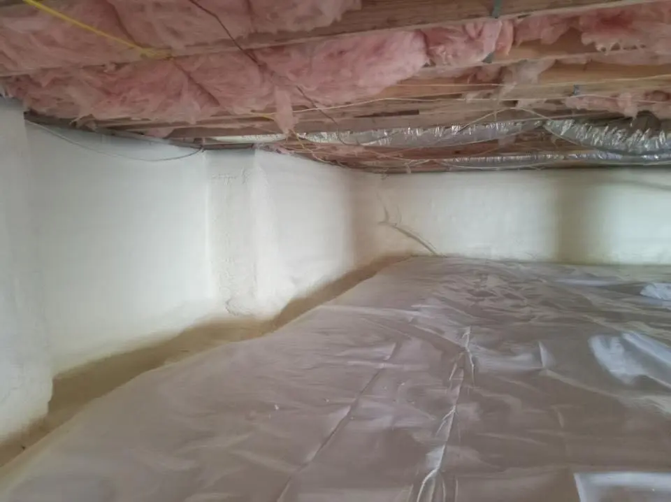 Crawl space encapsulation with closed-cell spray foam for Metal Roof Coating in Lexington